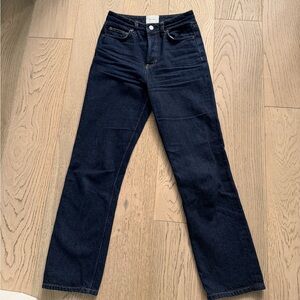 Reformation ‘Cynthia’ Dark Blue Straight Leg Jeans